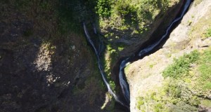 a canyon from above